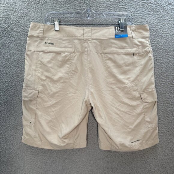 Columbia Shorts Womens 16 Tan Cloverdale Cargo Omni Shade Omni Wick Outdoors - Picture 2 of 9